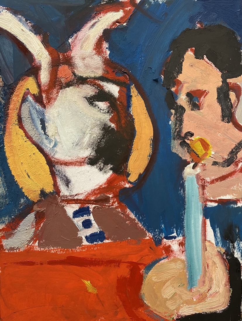 Angst vor der Angst 36cm x 47cm Öl auf Pappe 2025