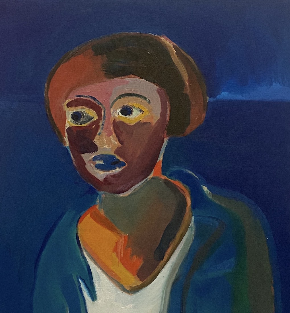 Frau im Himmel 67cm x 78cm Öl auf Leinwand 2025