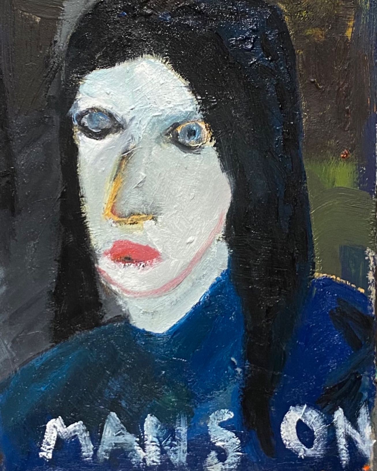 Mans On 25cm x 37cm Öl auf Pappe 2023