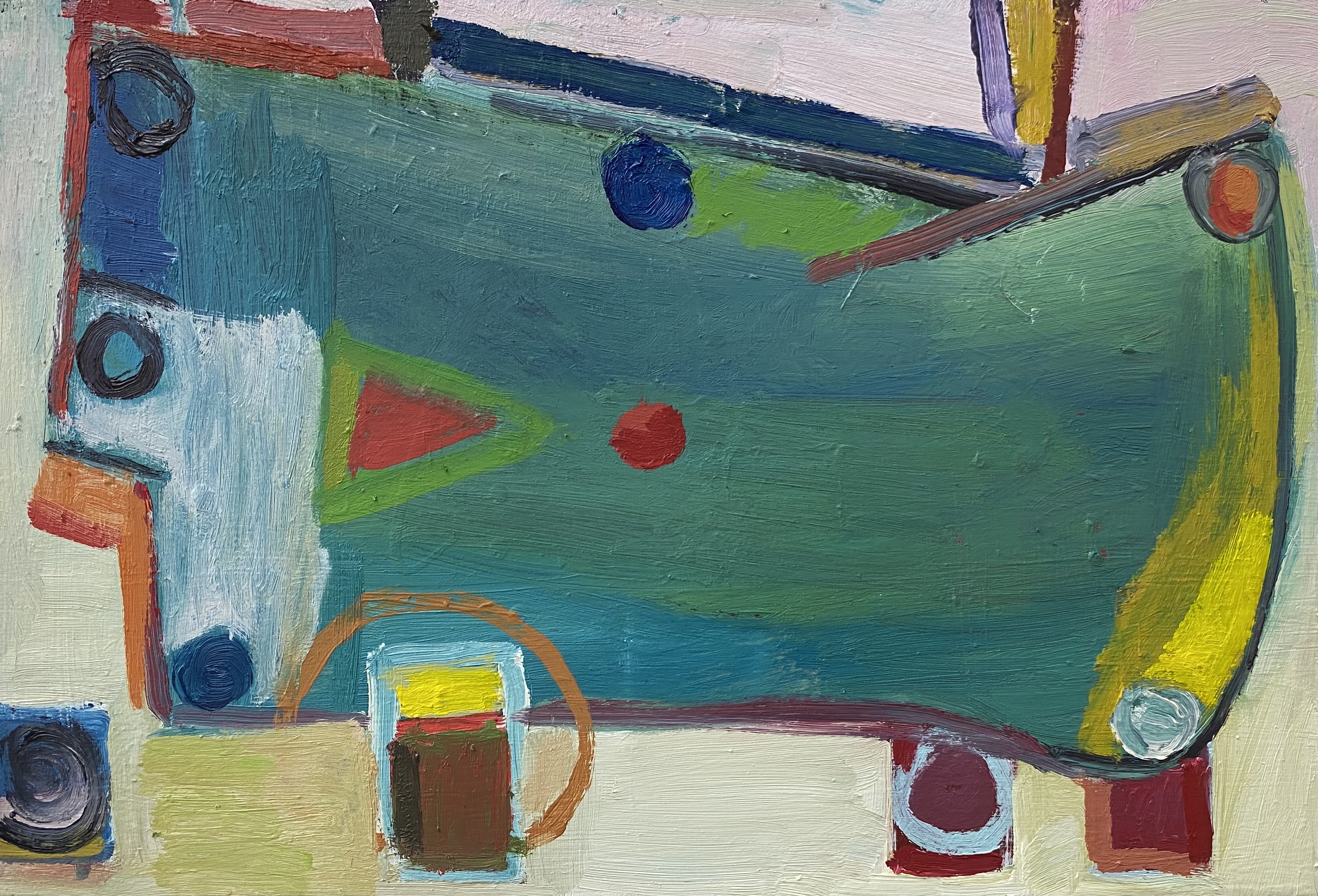 Billard 35cm x 24cm Öl auf Leinwand 2025