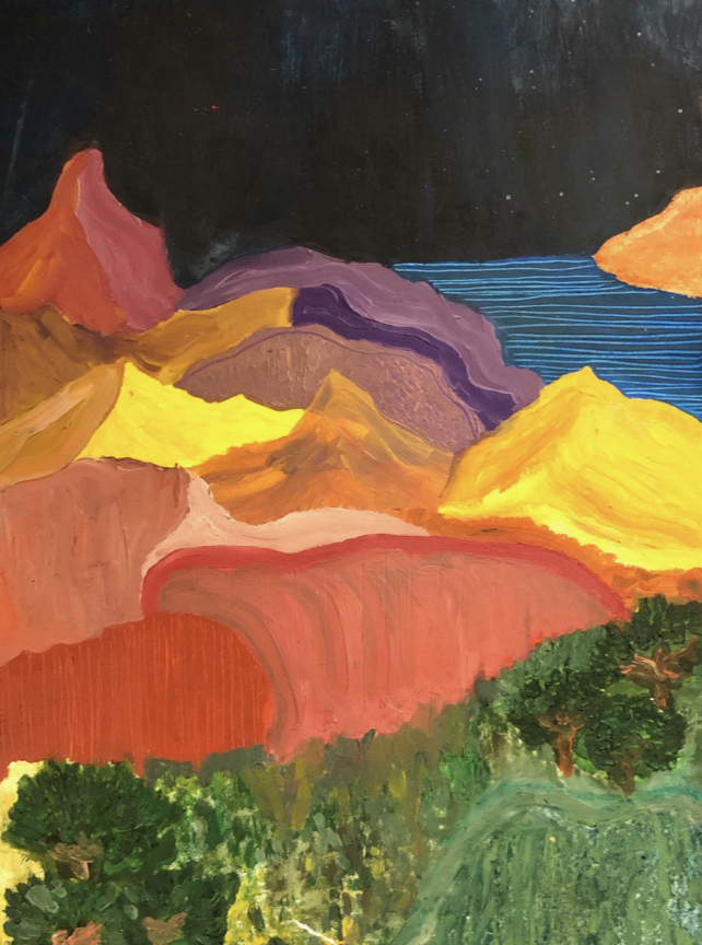 o.T. 35cm x 52cm Öl auf Papier 2020