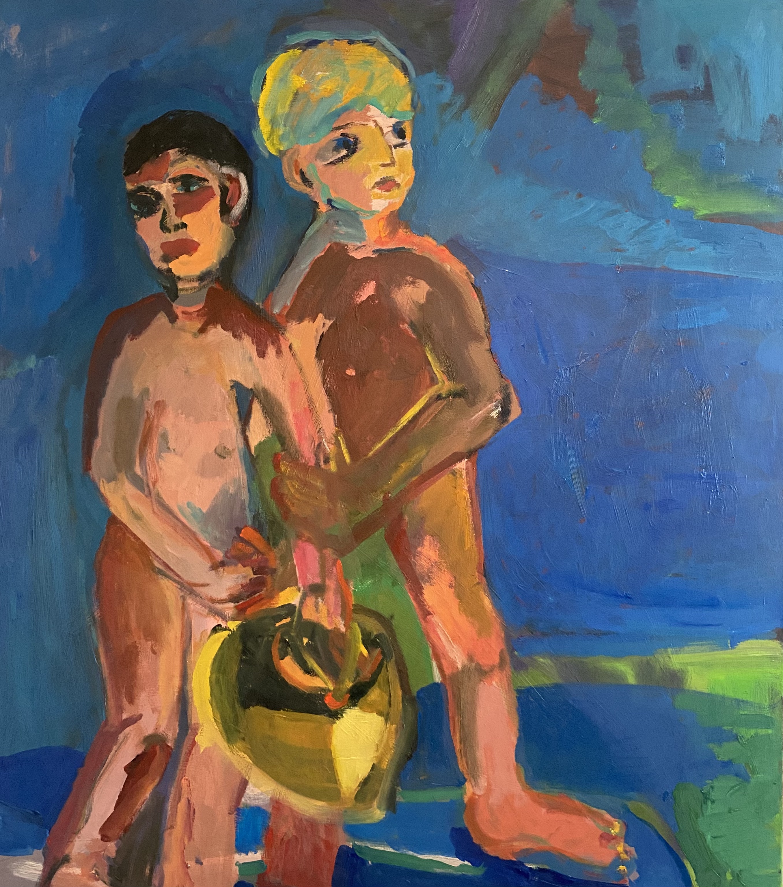 Zwillinge 120cm x 135cm Öl auf Leinwand 2024